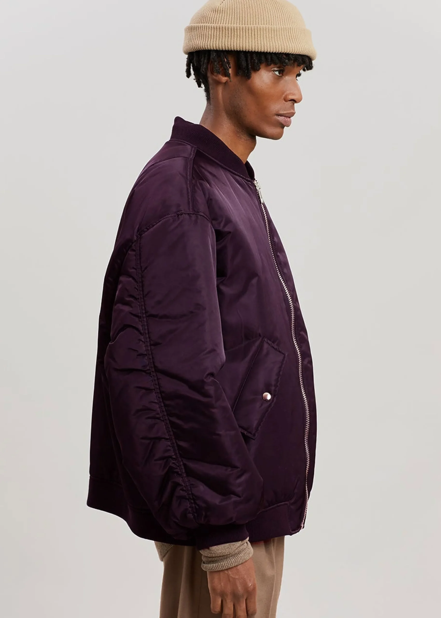 The Frankie Shop Astra Bomber Jacket Royal Purple Outlet