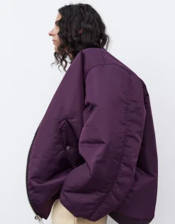 The Frankie Shop Astra Bomber Jacket Royal Purple Outlet