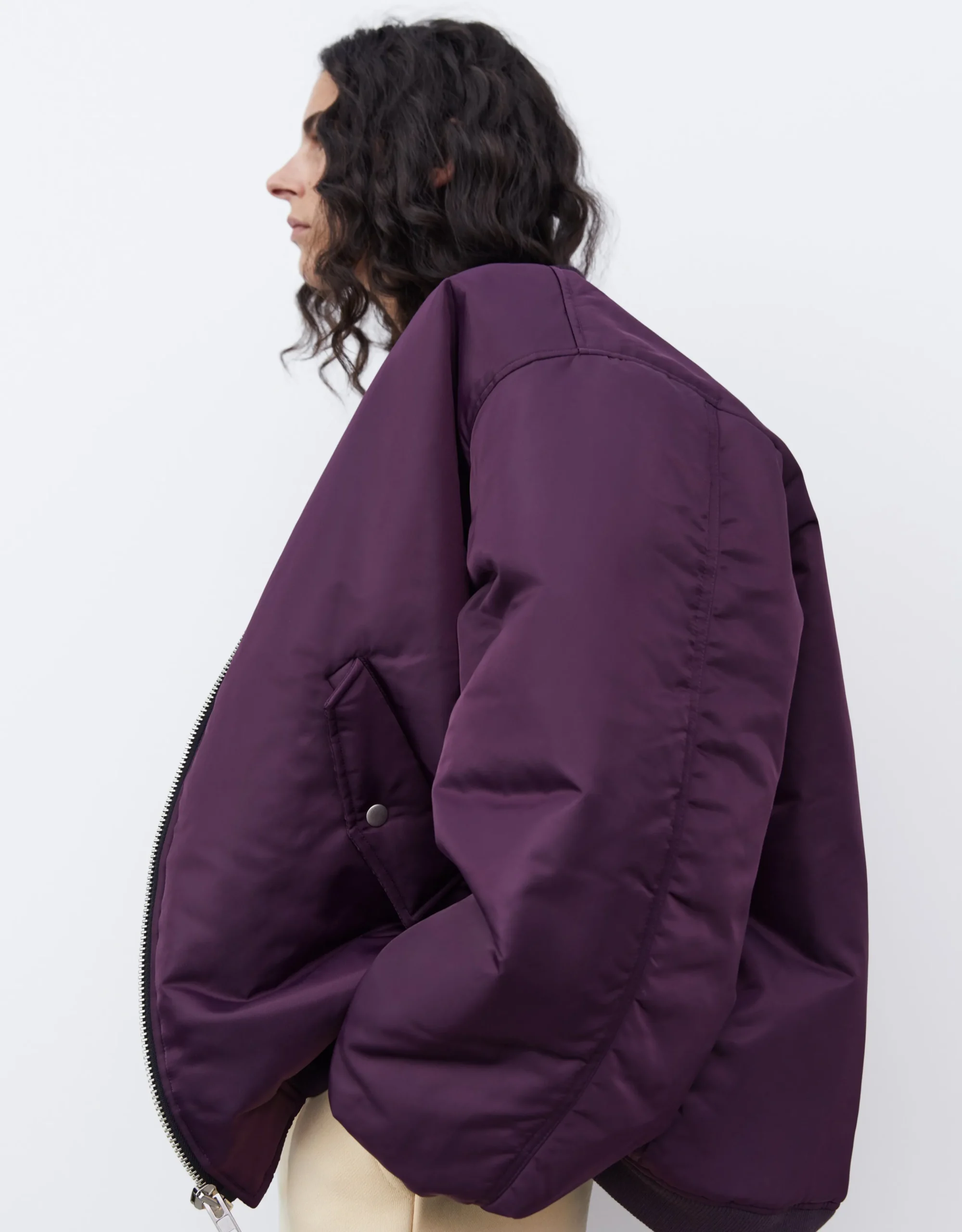 The Frankie Shop Astra Bomber Jacket Royal Purple Outlet