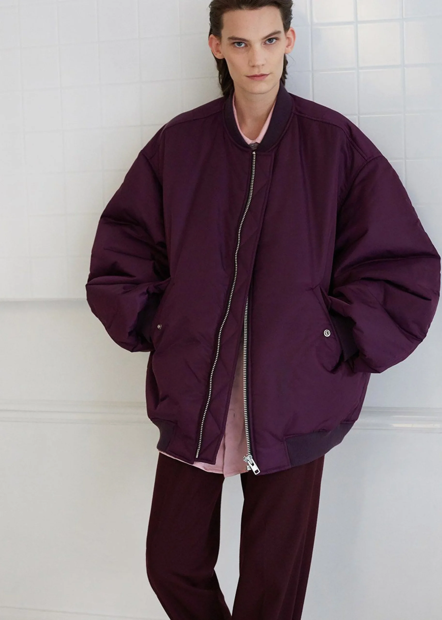 The Frankie Shop Astra Bomber Jacket Royal Purple Outlet