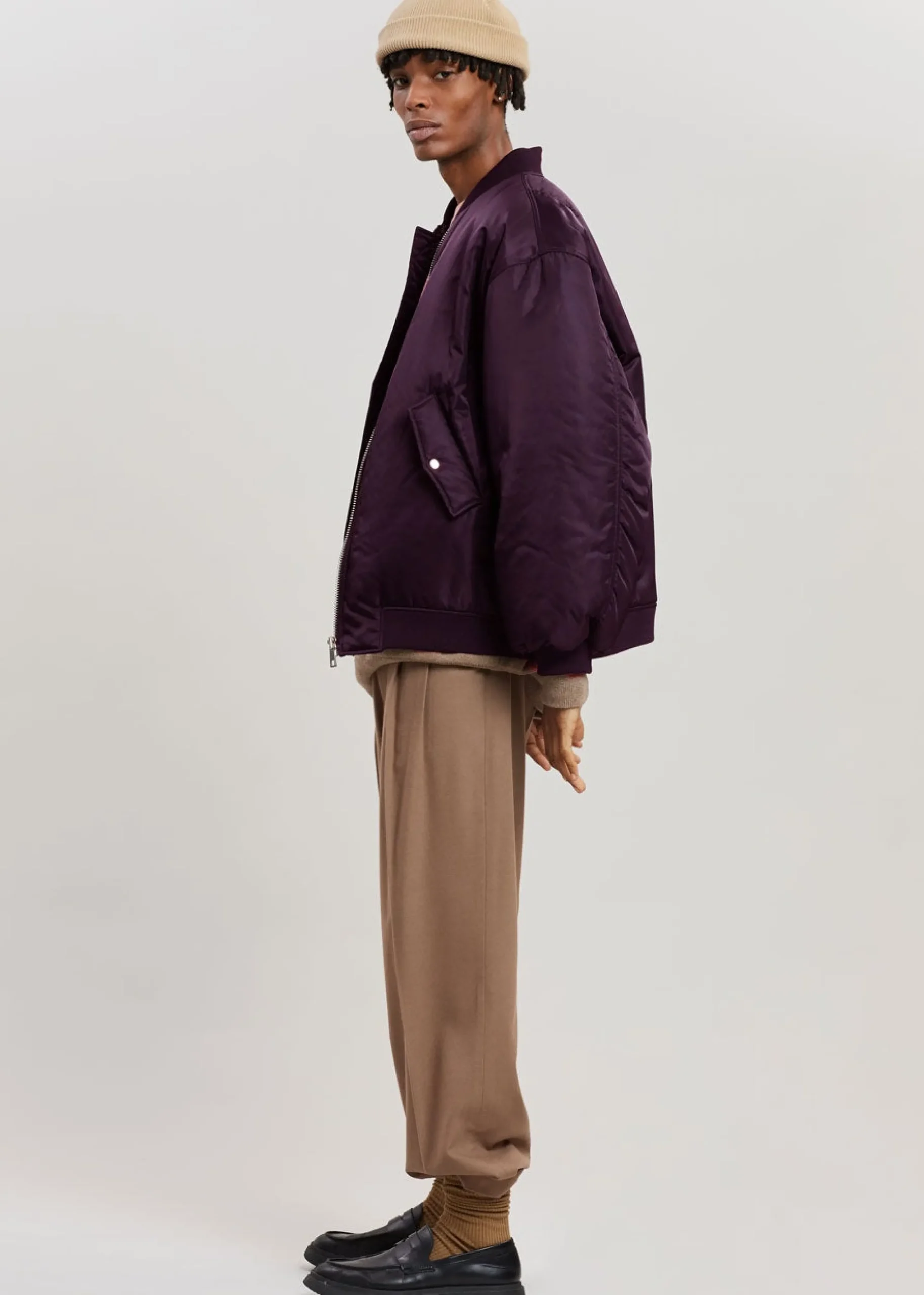 The Frankie Shop Astra Bomber Jacket Royal Purple Outlet