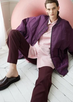 The Frankie Shop Astra Bomber Jacket Royal Purple Outlet
