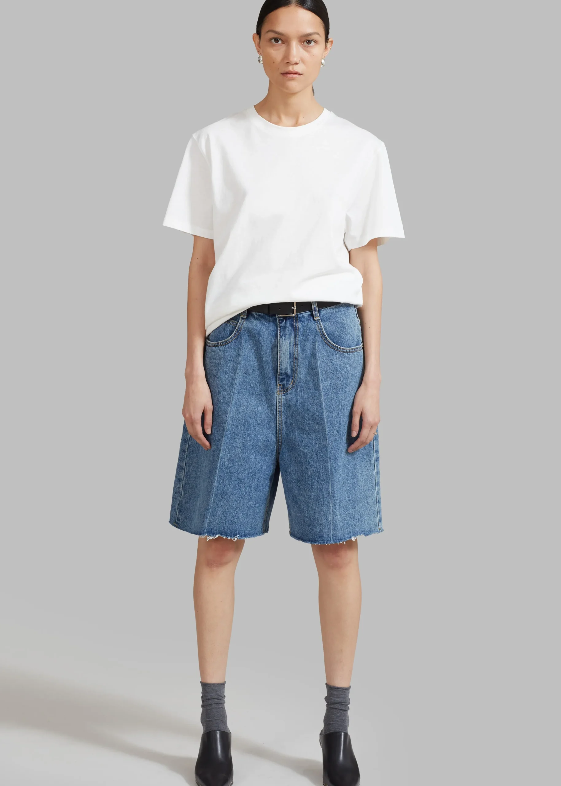 The Frankie Shop Aubrey Shorts Medium Wash Best