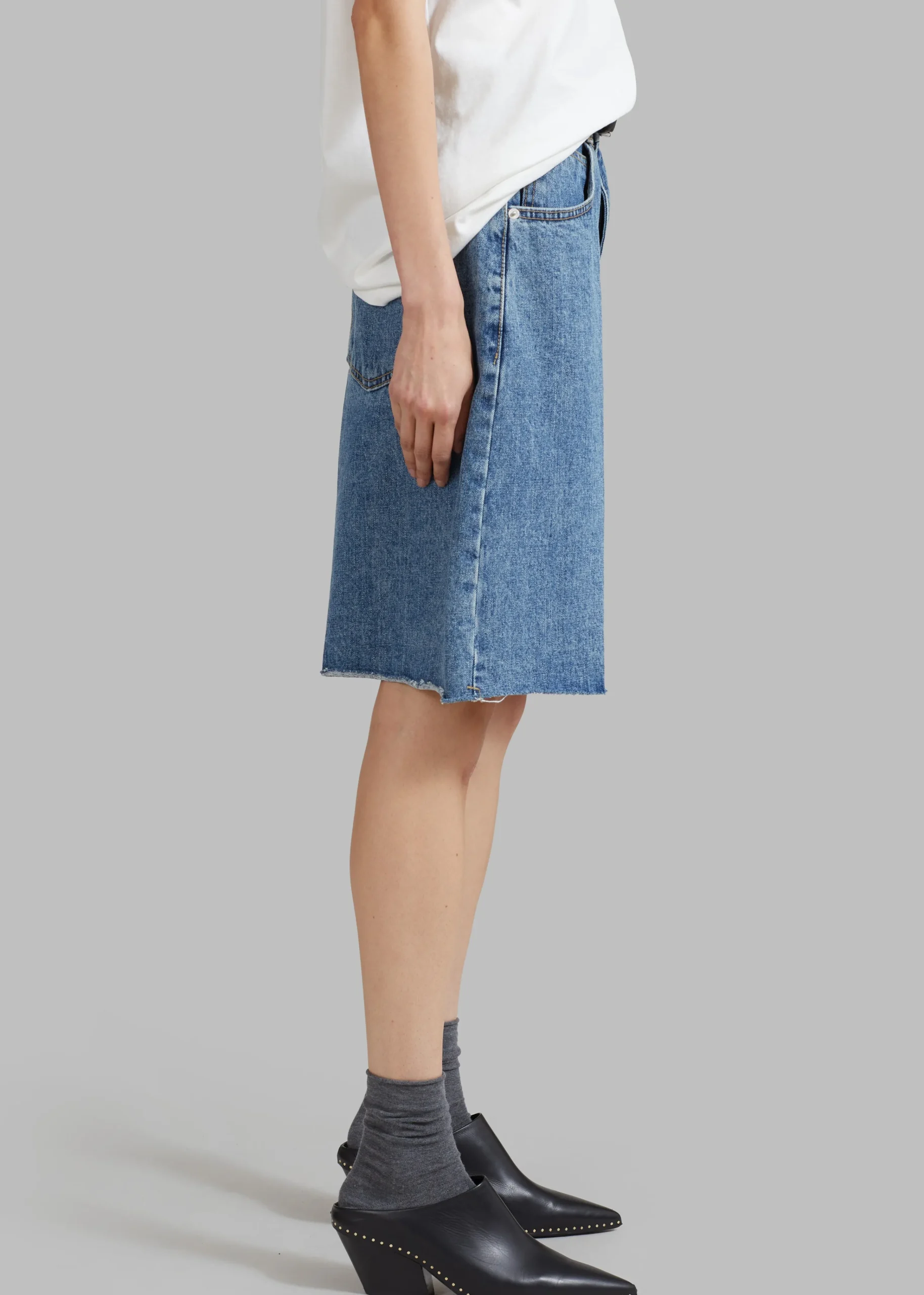 The Frankie Shop Aubrey Shorts Medium Wash Best