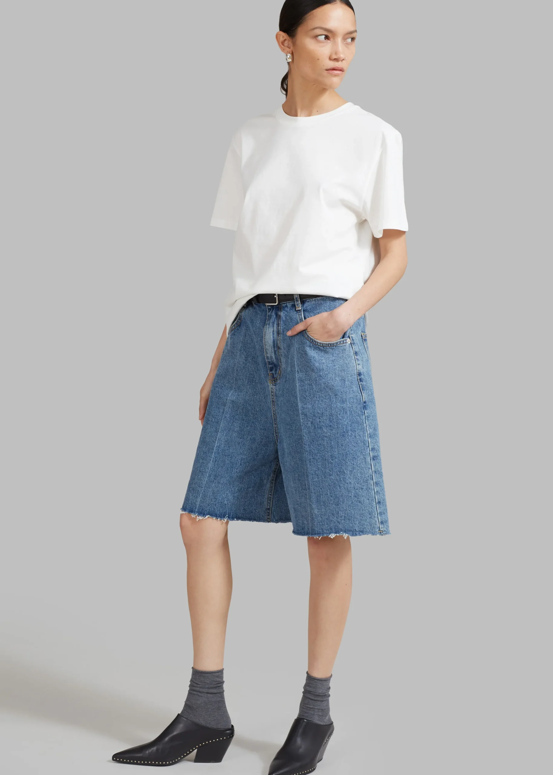 The Frankie Shop Aubrey Shorts Medium Wash Best
