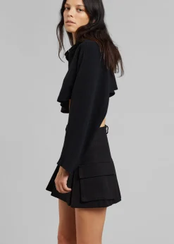 The Frankie Shop Audrey Cargo Pleated Miniskirt Black Hot