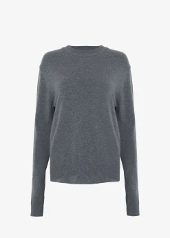 The Frankie Shop Aurora Wool Blend Knit Sweater Grey