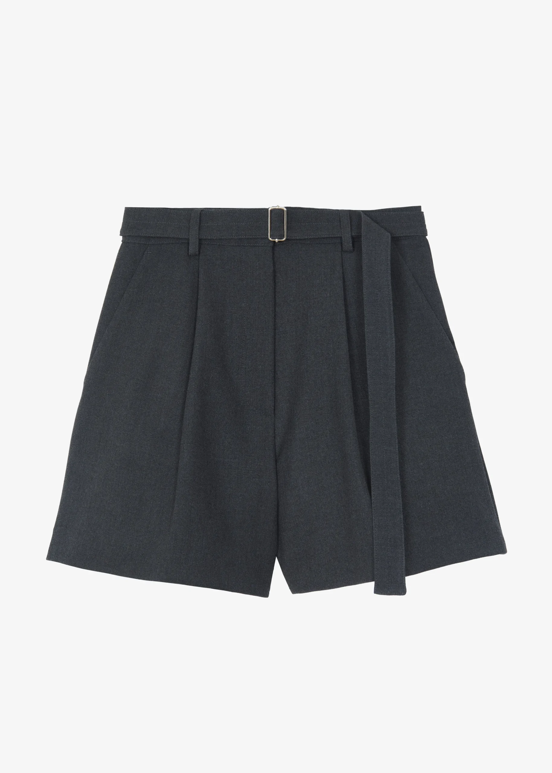 The Frankie Shop Avalon Belted Shorts Charcoal Outlet