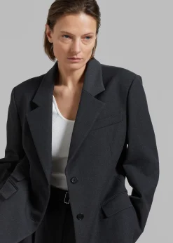 The Frankie Shop Avalon Blazer Charcoal New