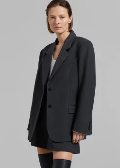 The Frankie Shop Avalon Blazer Charcoal New