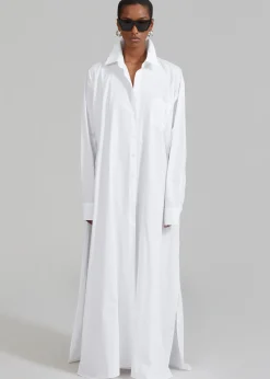 The Frankie Shop Avery Shirt Dress White Clearance