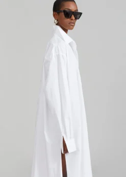 The Frankie Shop Avery Shirt Dress White Clearance