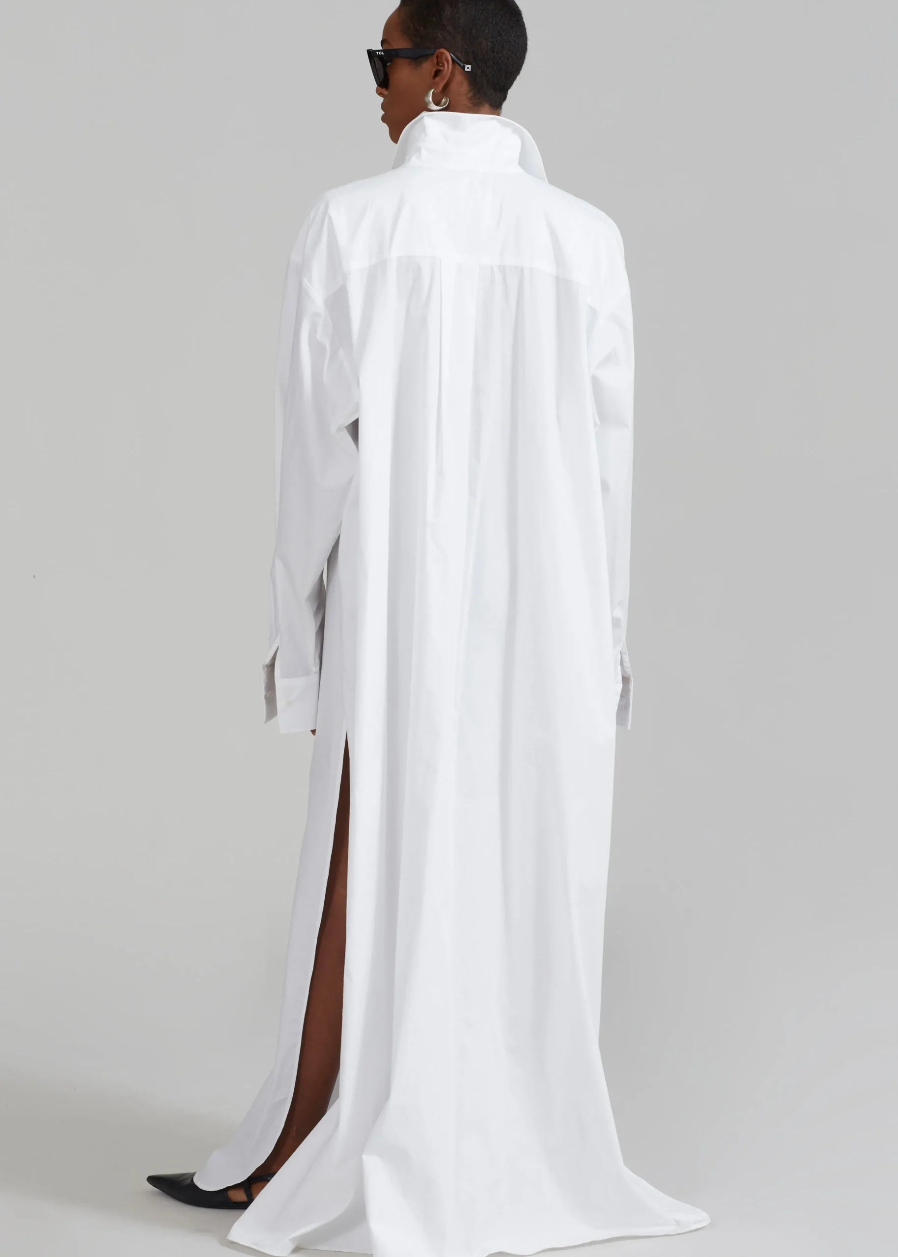 The Frankie Shop Avery Shirt Dress White Clearance