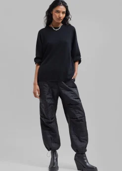 The Frankie Shop Bangor Roundneck Knit Top Black