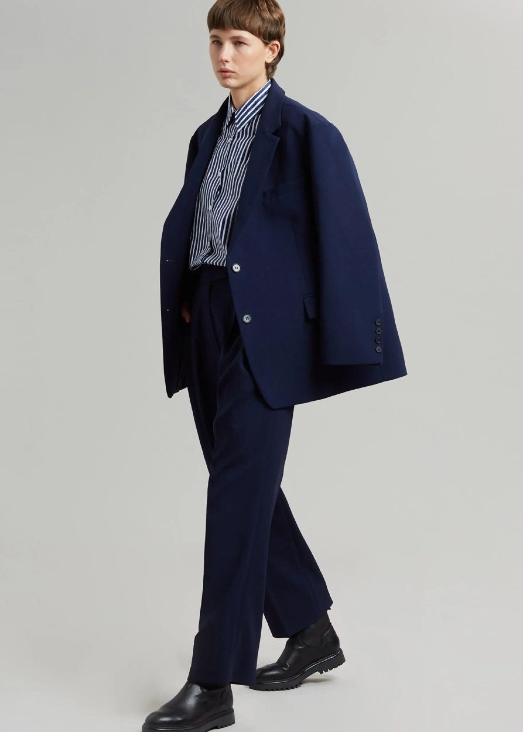 The Frankie Shop Bea Blazer Midnight Blue New