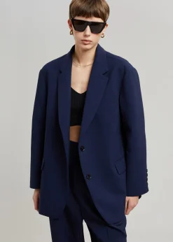 The Frankie Shop Bea Blazer Midnight Blue New