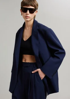 The Frankie Shop Bea Blazer Midnight Blue New