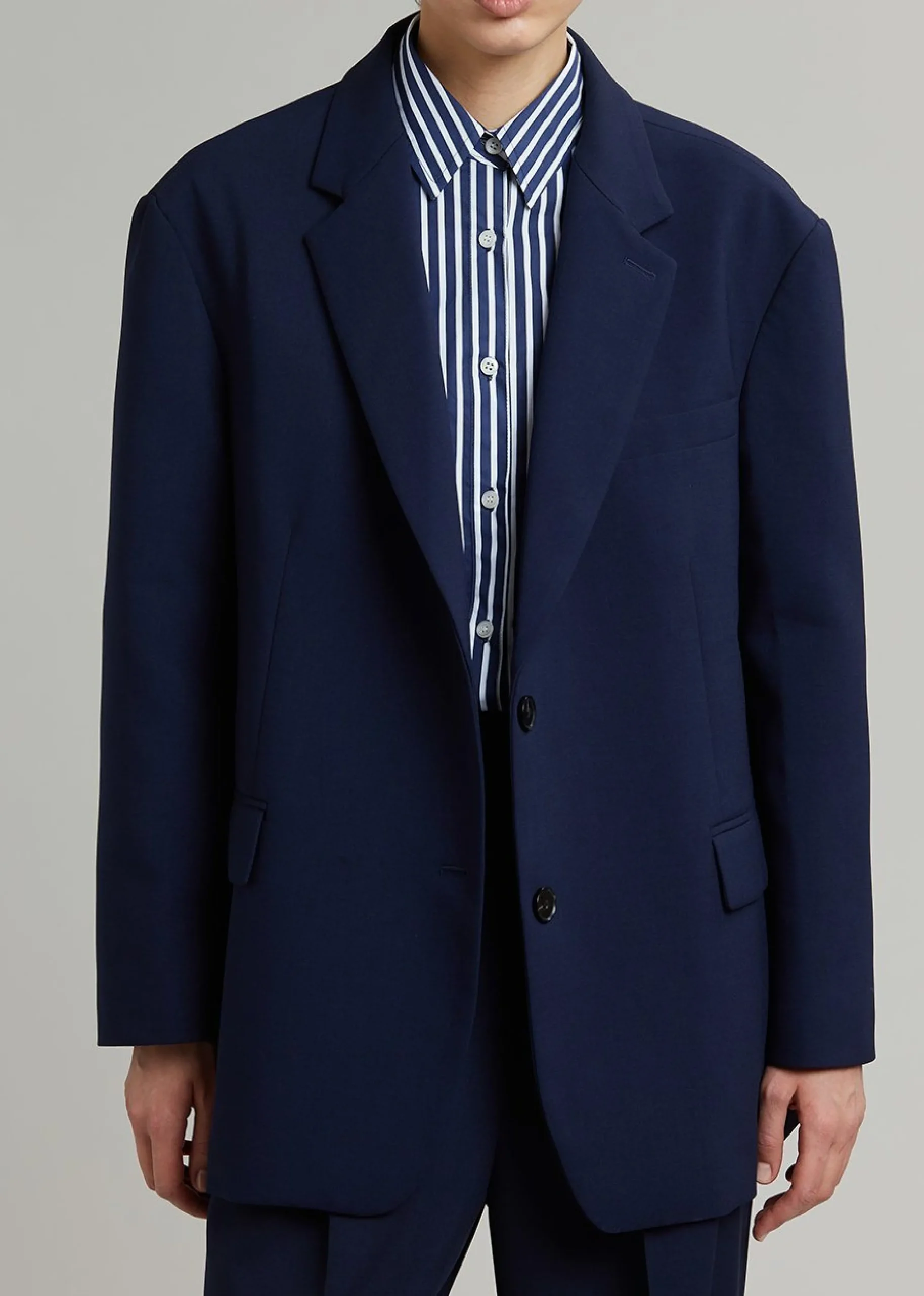 The Frankie Shop Bea Blazer Midnight Blue New