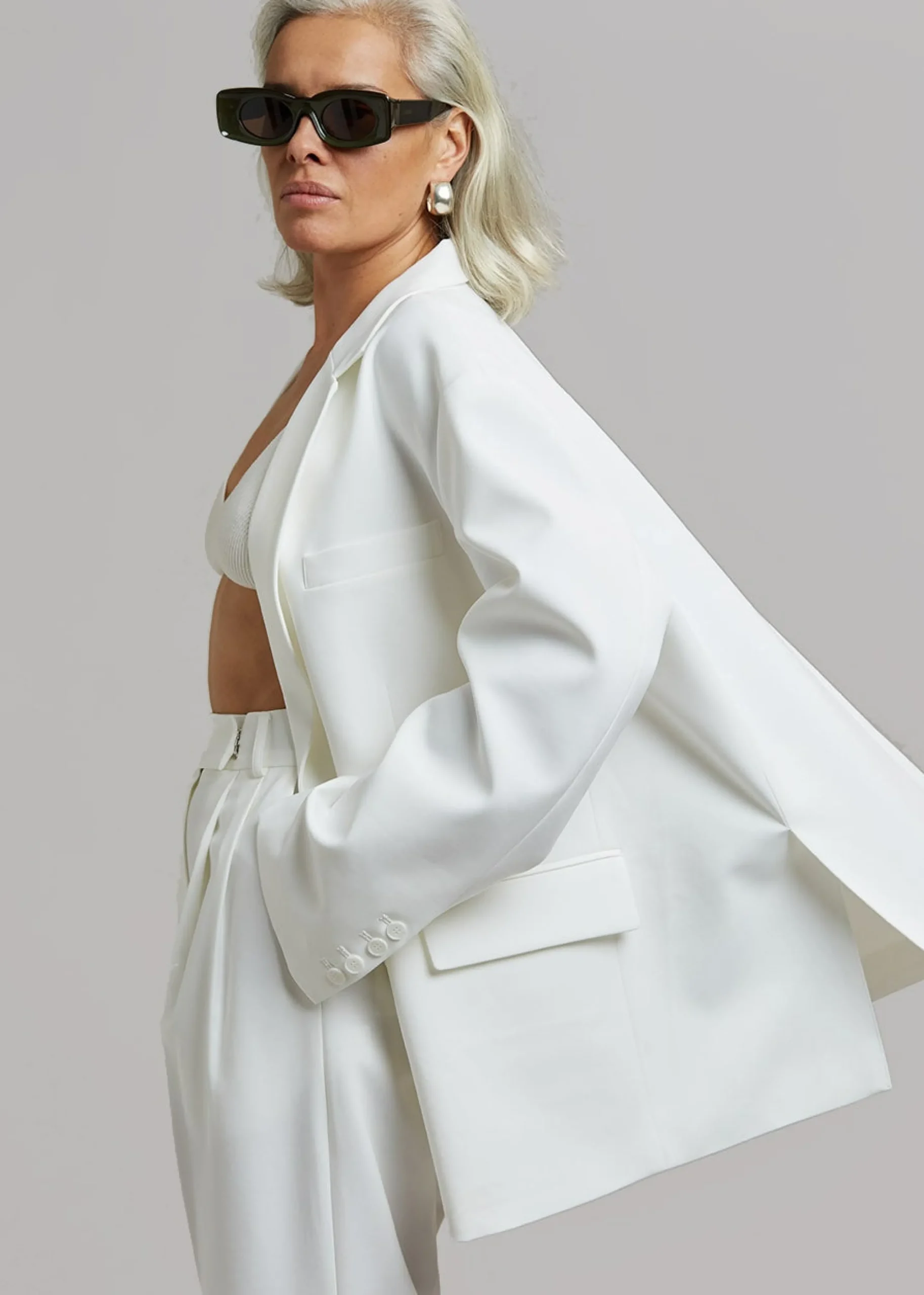 The Frankie Shop Bea Blazer White Sale