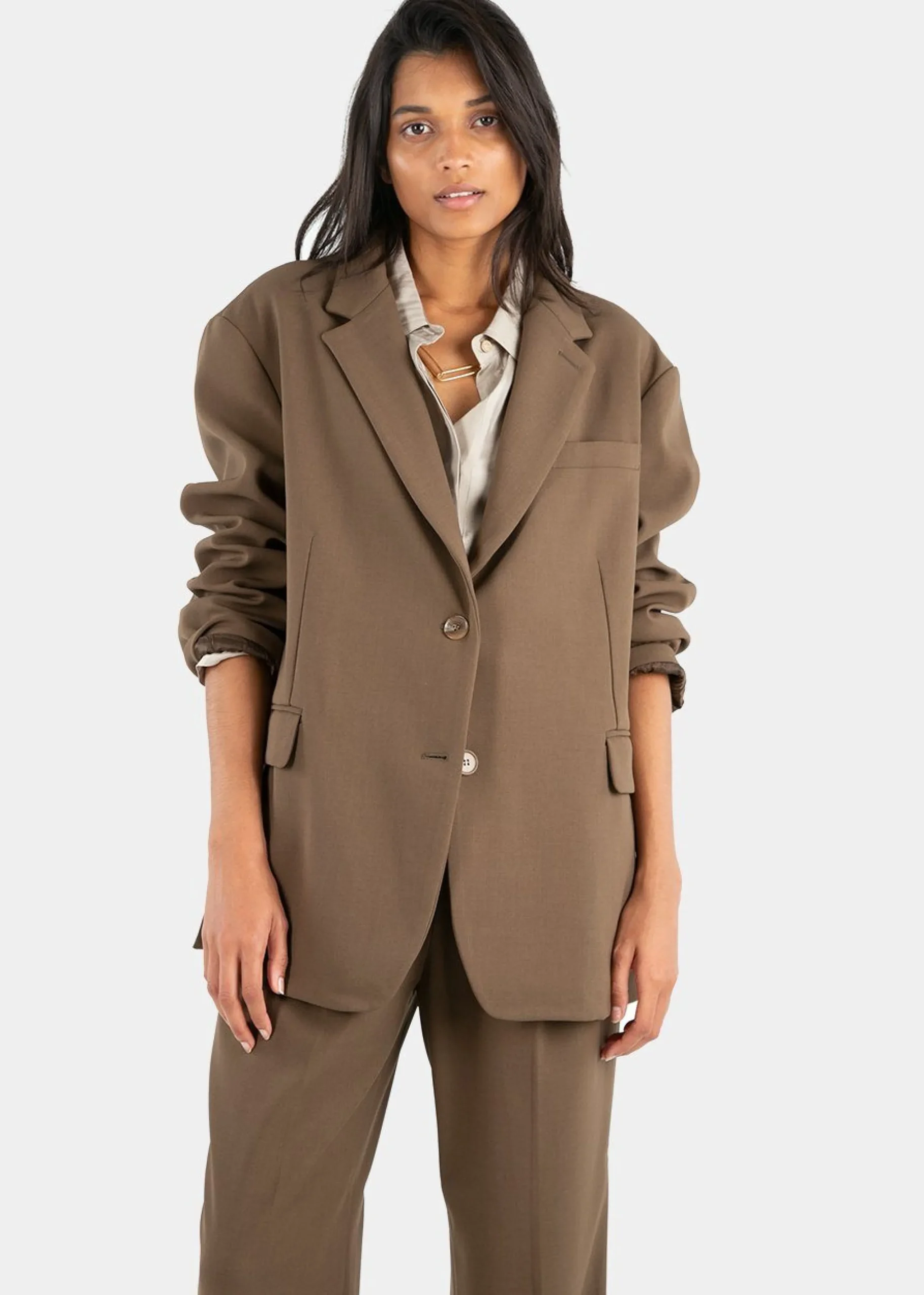 The Frankie Shop Bea Blazer Chocolate Best