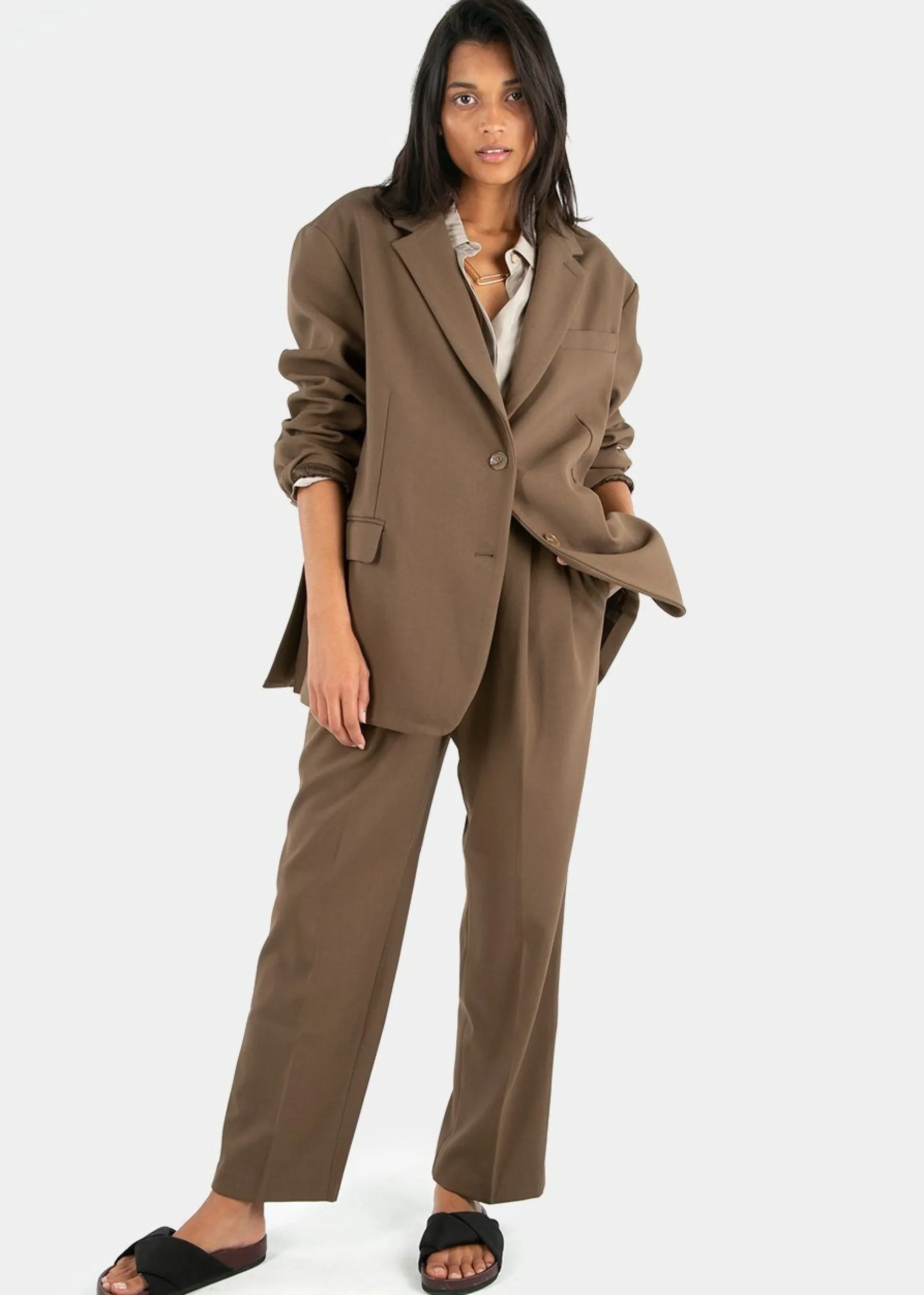 The Frankie Shop Bea Blazer Chocolate Best