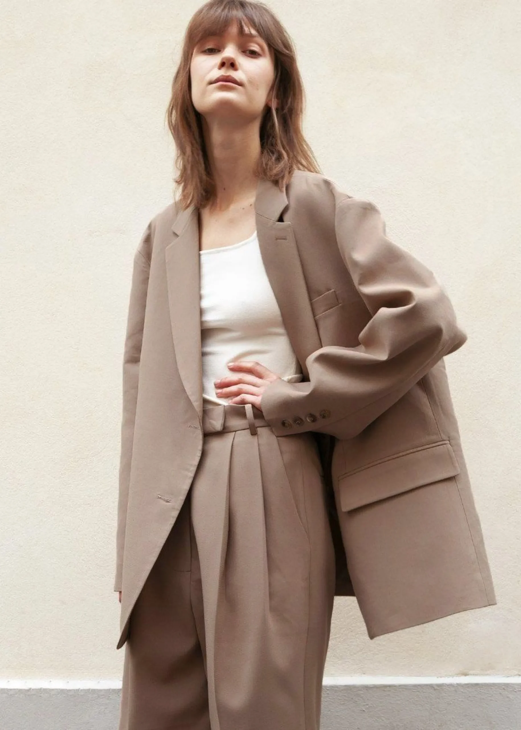 The Frankie Shop Bea Blazer Latte New