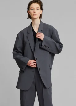 The Frankie Shop Bea Blazer Charcoal
