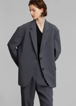 The Frankie Shop Bea Blazer Charcoal