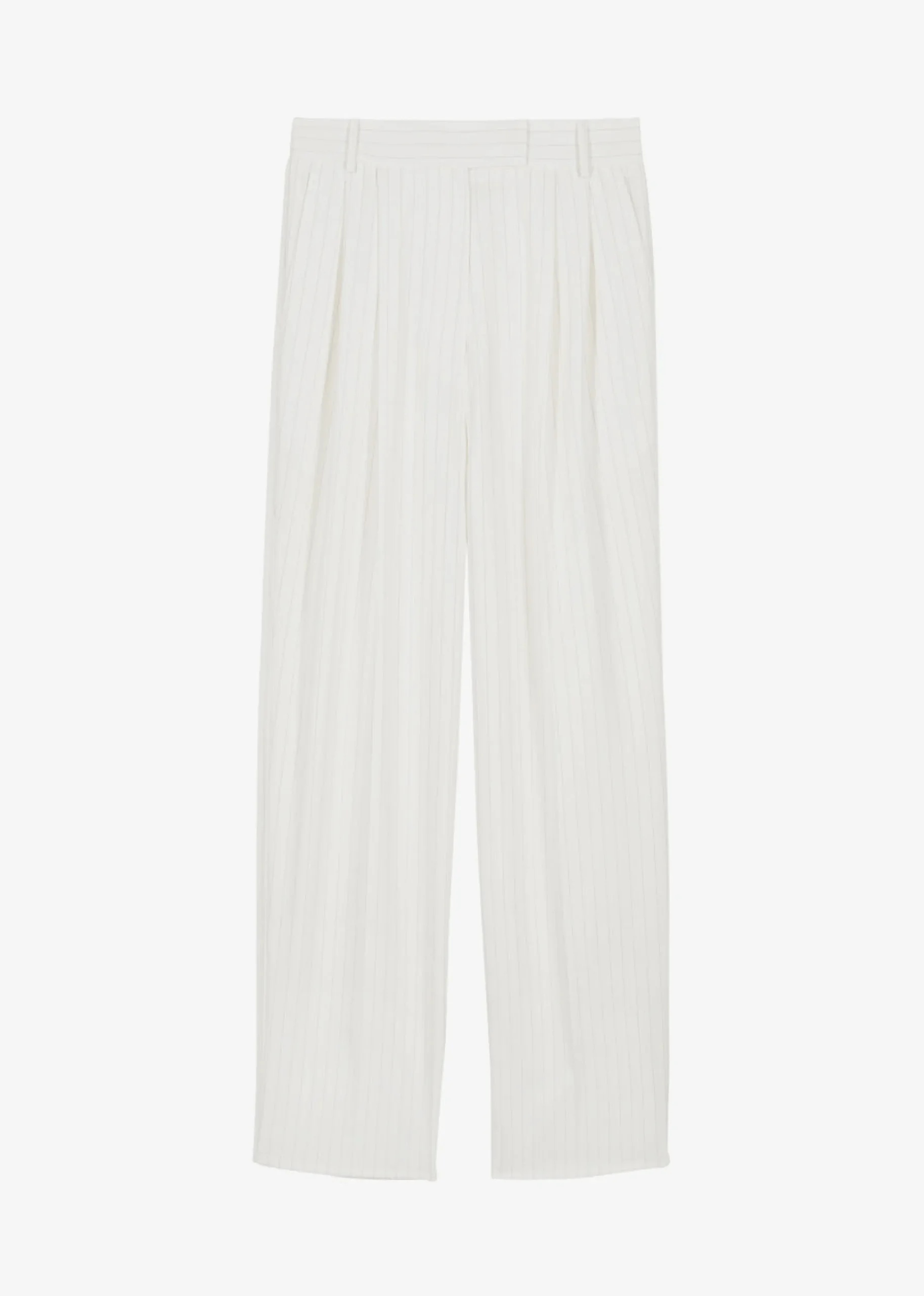 The Frankie Shop Bea Fluid Pinstripe Suit Pants Off White Online