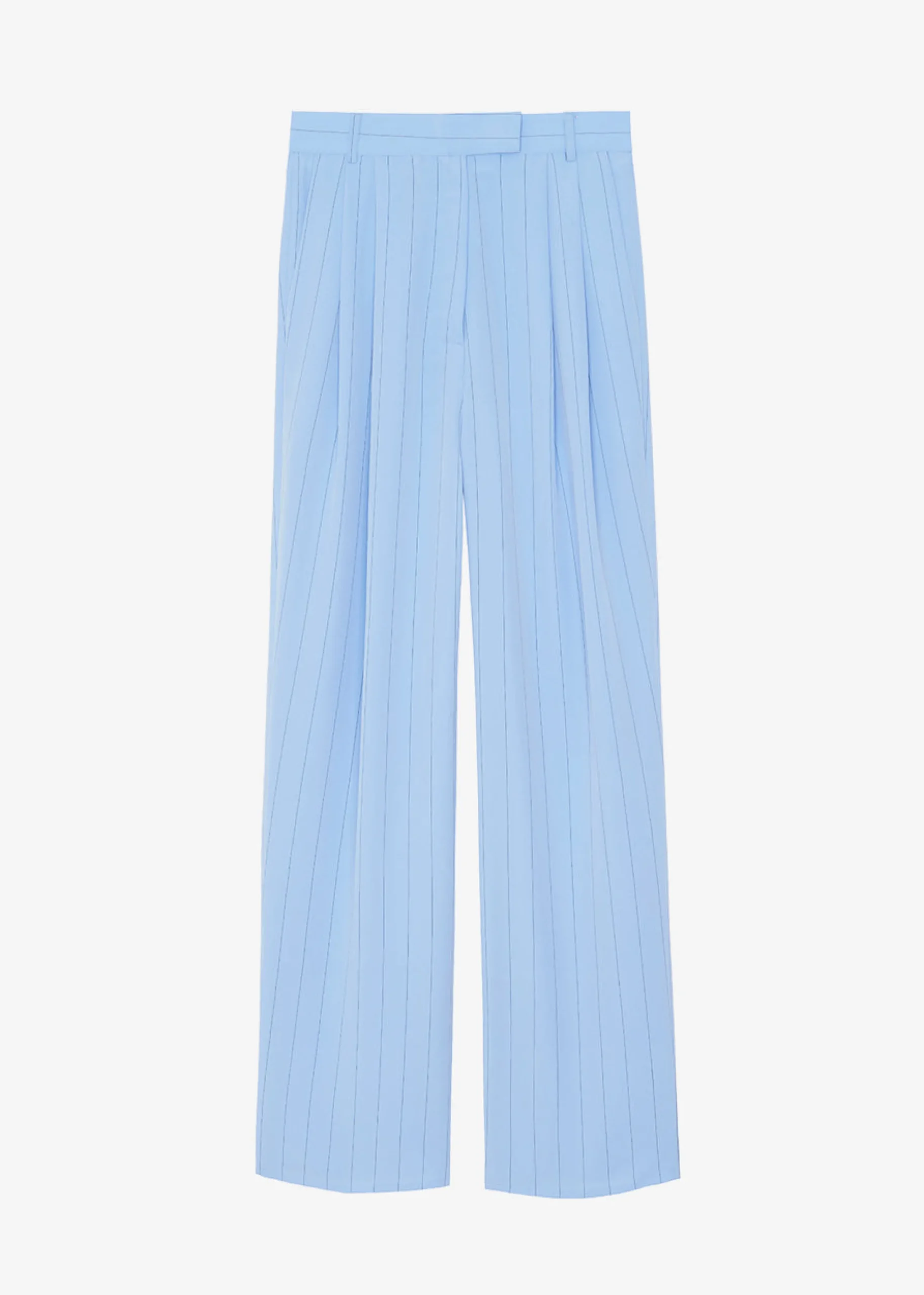 The Frankie Shop Bea Fluid Stripe Suit Pants Powder Blue Outlet