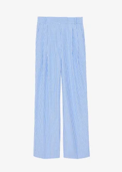 The Frankie Shop Bea Stripe Suit Pants White/Light Blue New