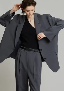 The Frankie Shop Bea Suit Pants Charcoal Hot