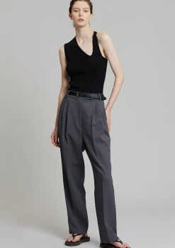 The Frankie Shop Bea Suit Pants Charcoal Hot