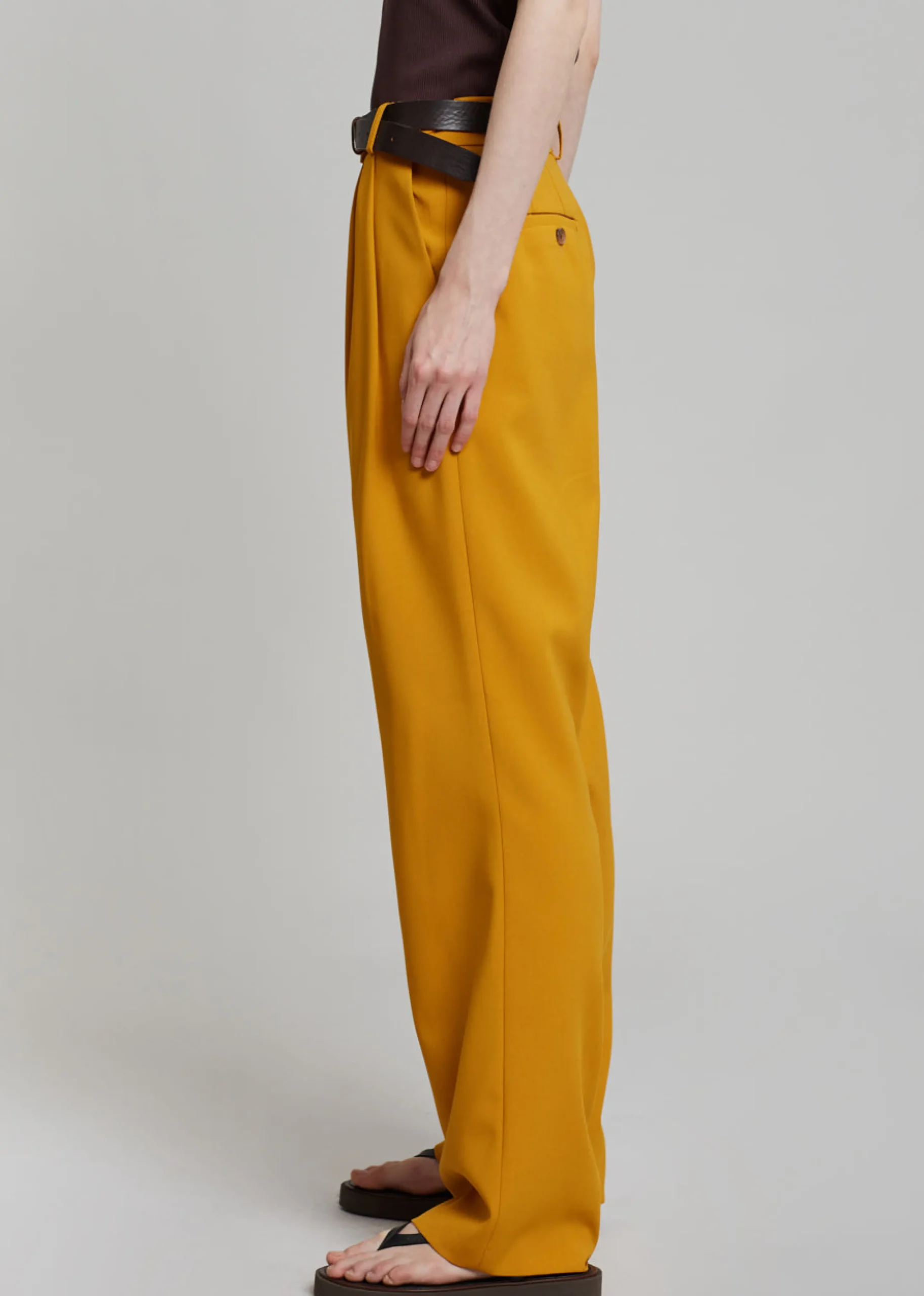 The Frankie Shop Bea Suit Pants Mustard Best