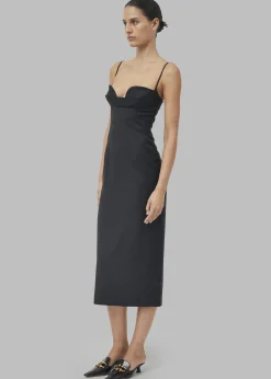 The Frankie Shop Beare Park Cowl Neck Pencil Dress Black Outlet