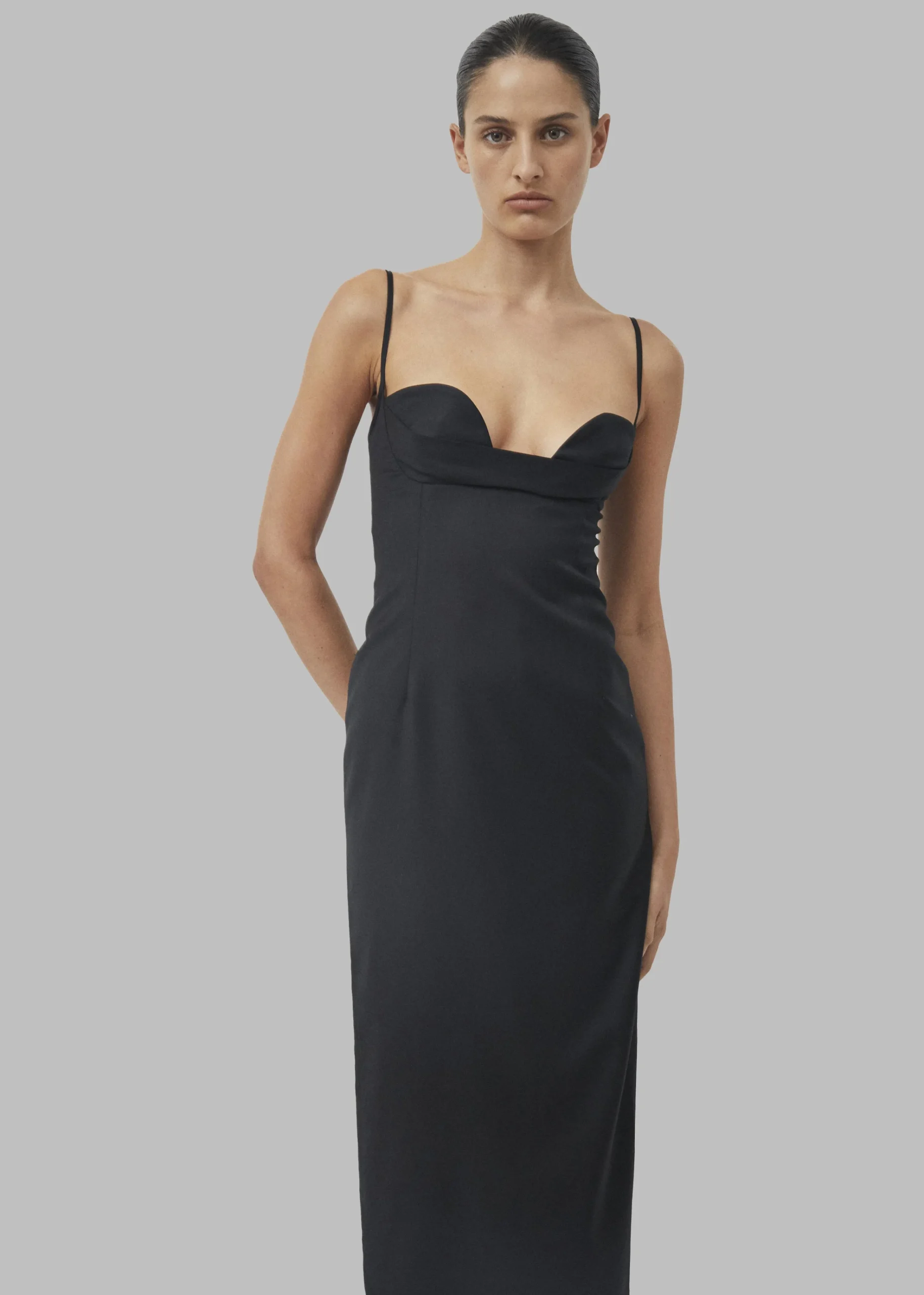The Frankie Shop Beare Park Cowl Neck Pencil Dress Black Outlet