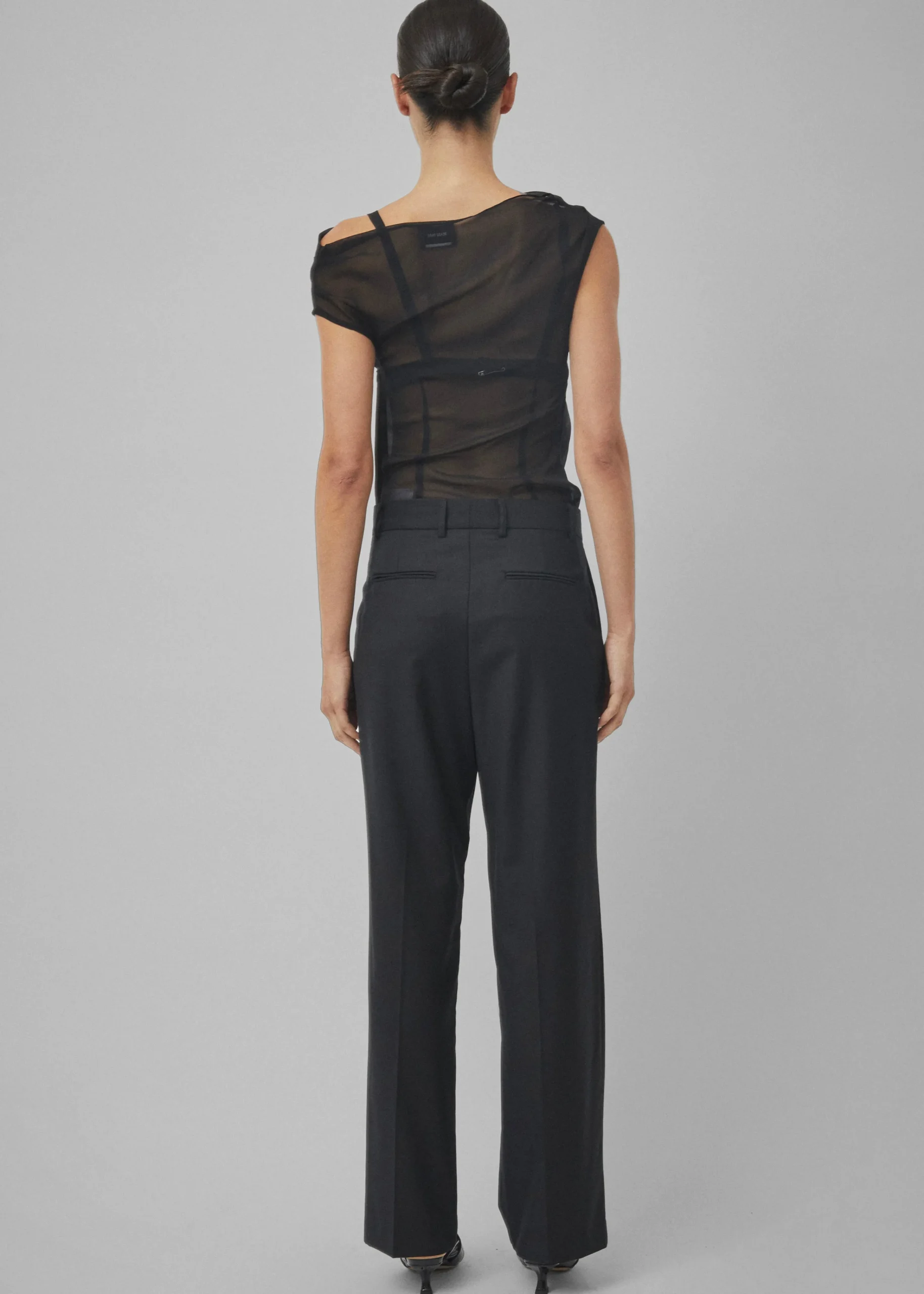 The Frankie Shop Beare Park Silk Georgette Off The Shoulder Top Black Clearance