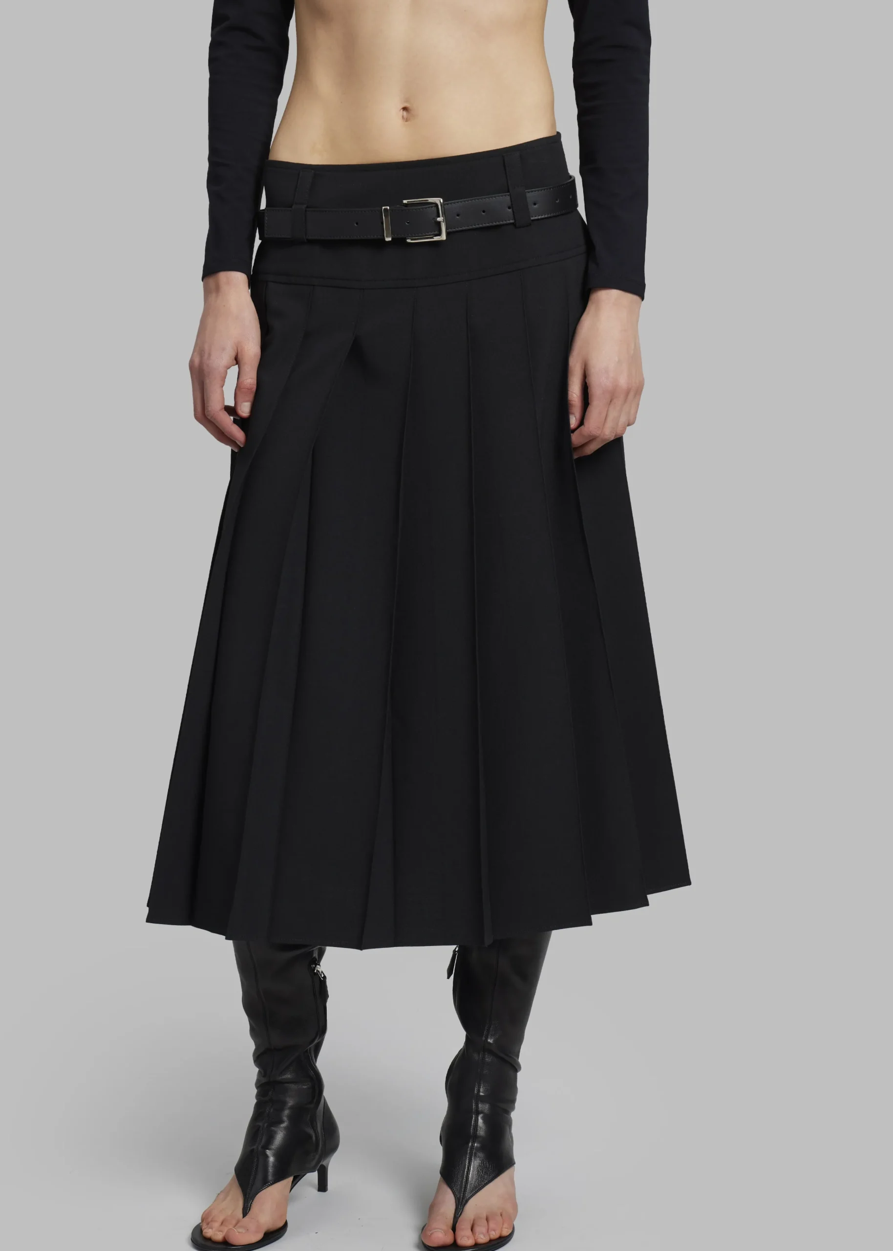 The Frankie Shop Beaufille 24/7 Belt Black New