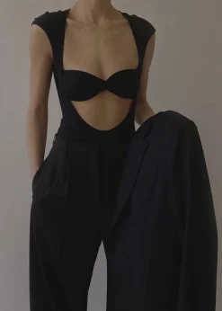 The Frankie Shop Beaufille Baes Bodysuit Black Sale