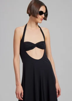 The Frankie Shop Beaufille Baes Halter Dress Black Best