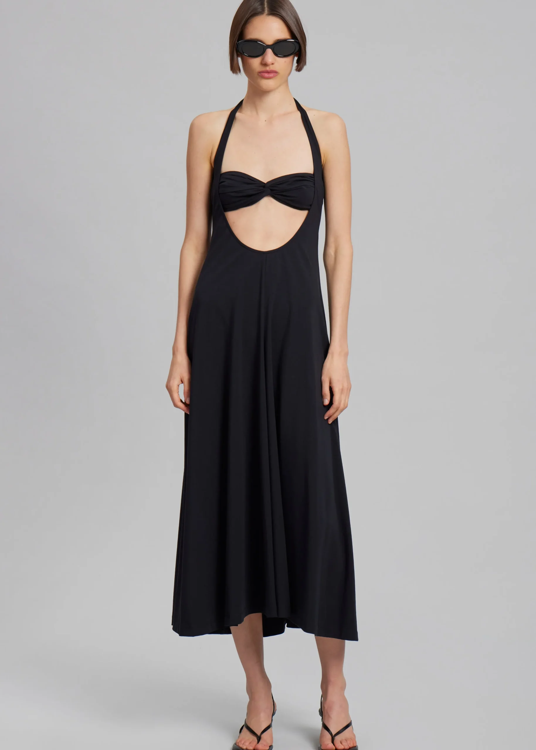 The Frankie Shop Beaufille Baes Halter Dress Black Best