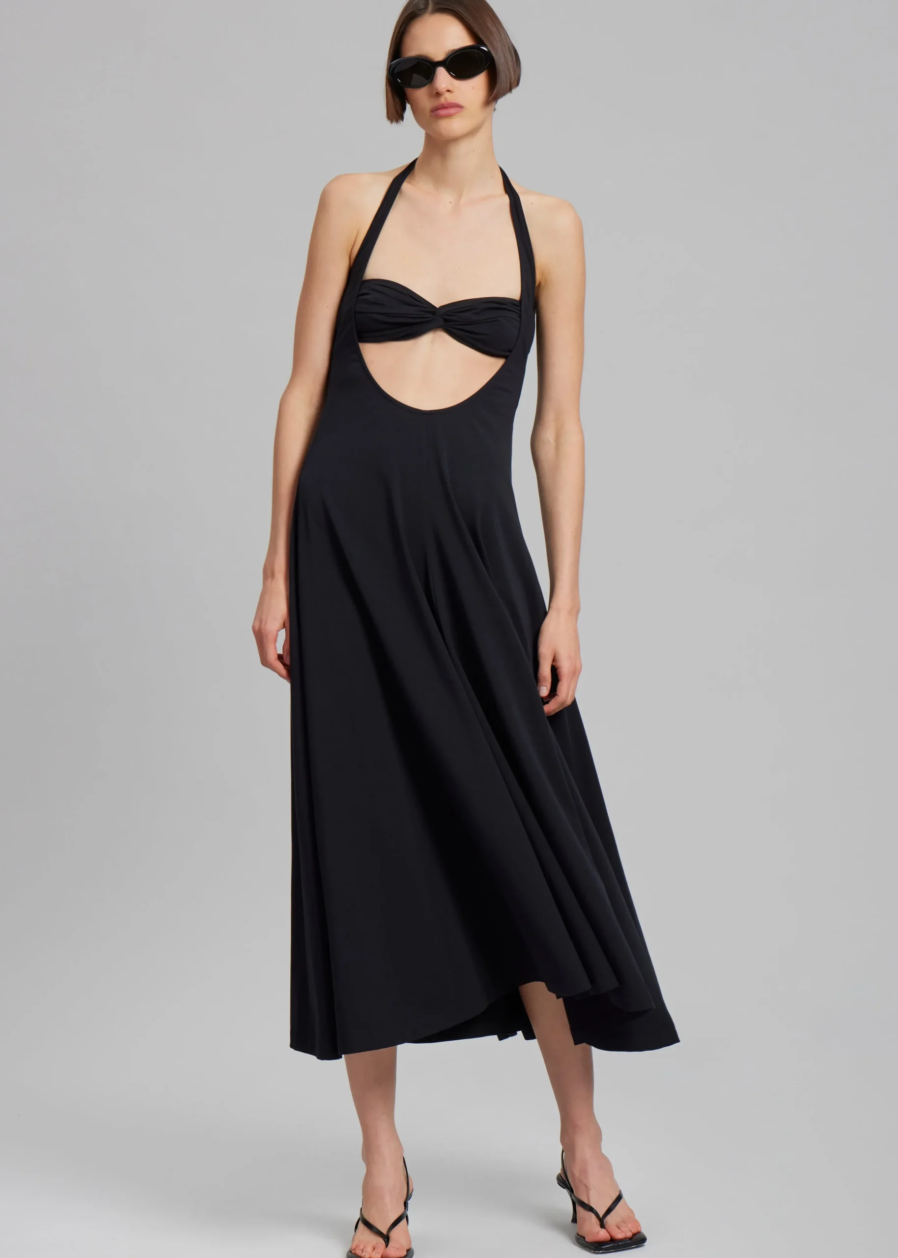 The Frankie Shop Beaufille Baes Halter Dress Black Best
