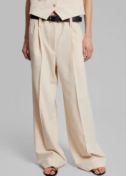 The Frankie Shop Beaufille Ulla Trousers Parchment Clearance
