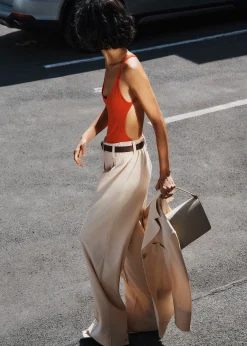 The Frankie Shop Beaufille Ulla Trousers Parchment Clearance