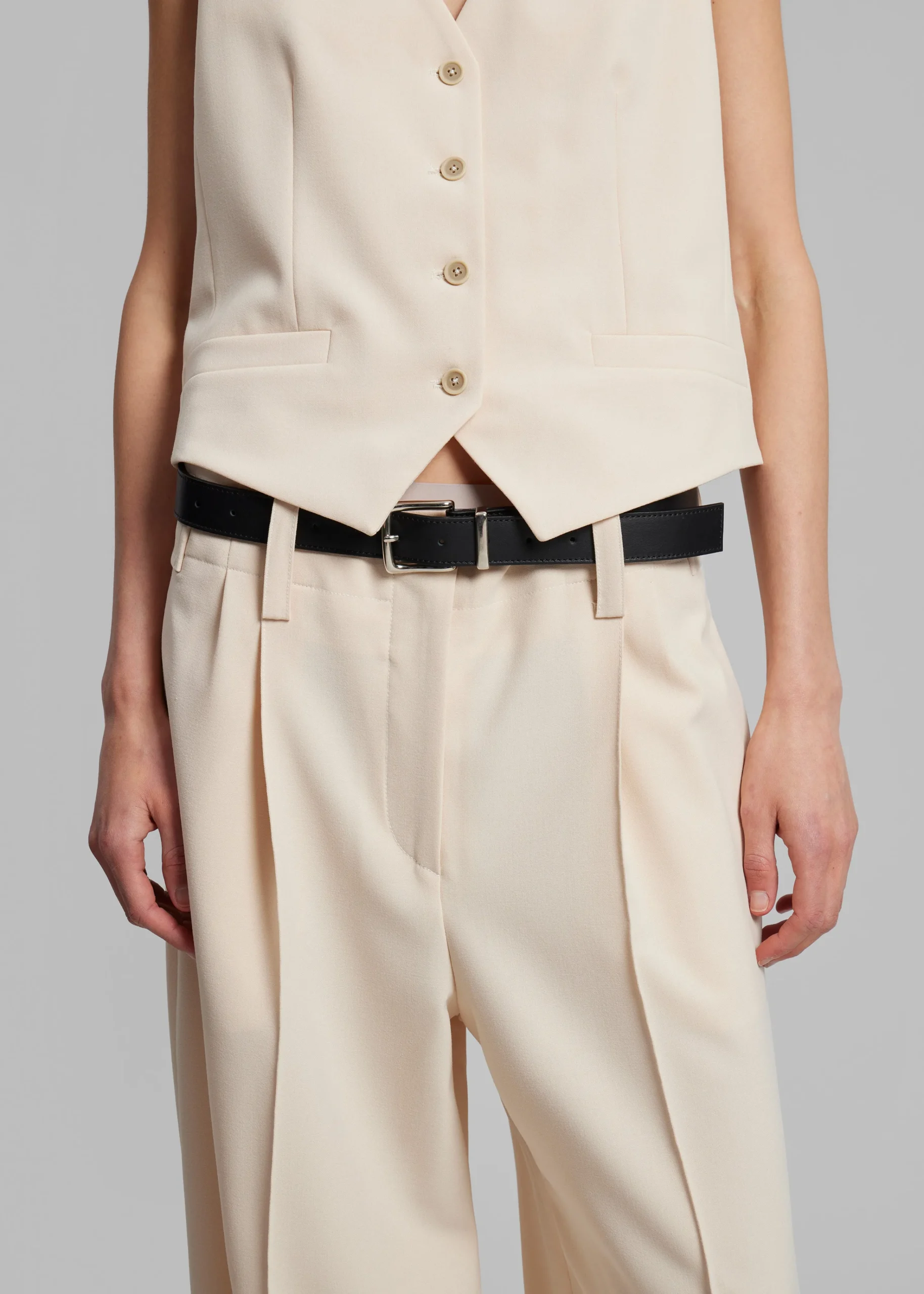 The Frankie Shop Beaufille Ulla Trousers Parchment Clearance
