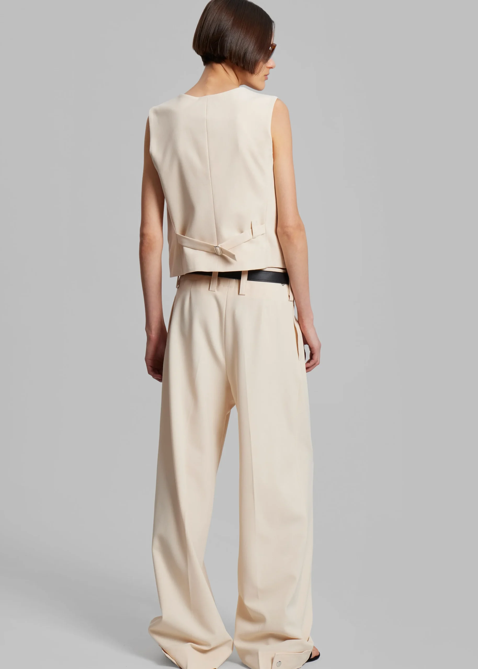 The Frankie Shop Beaufille Ulla Trousers Parchment Clearance