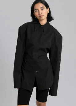 The Frankie Shop Bec Padded Shirt Black Sale