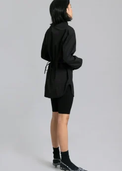 The Frankie Shop Bec Padded Shirt Black Sale