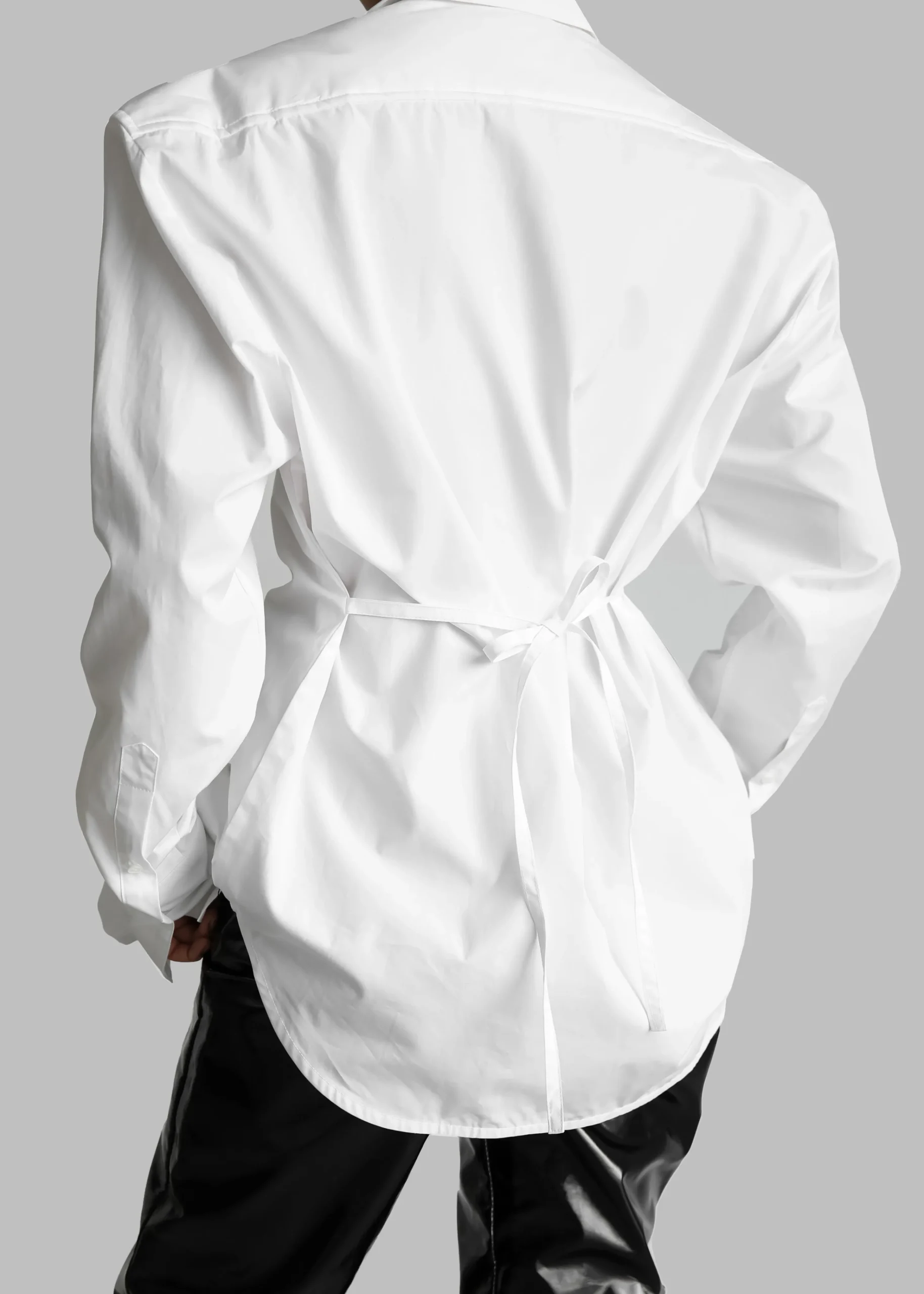 The Frankie Shop Bec Padded Shirt White New