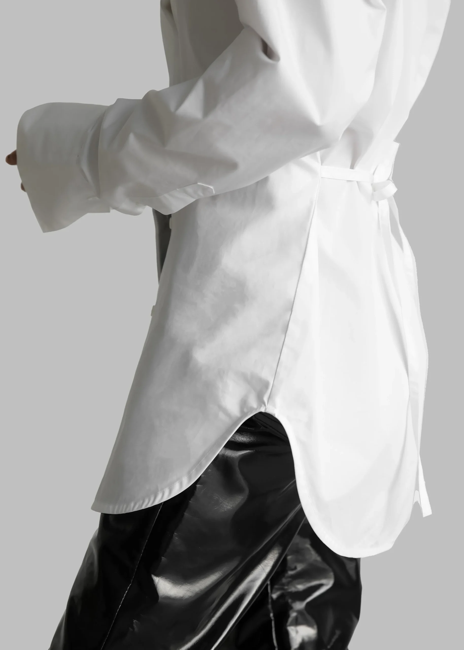 The Frankie Shop Bec Padded Shirt White New